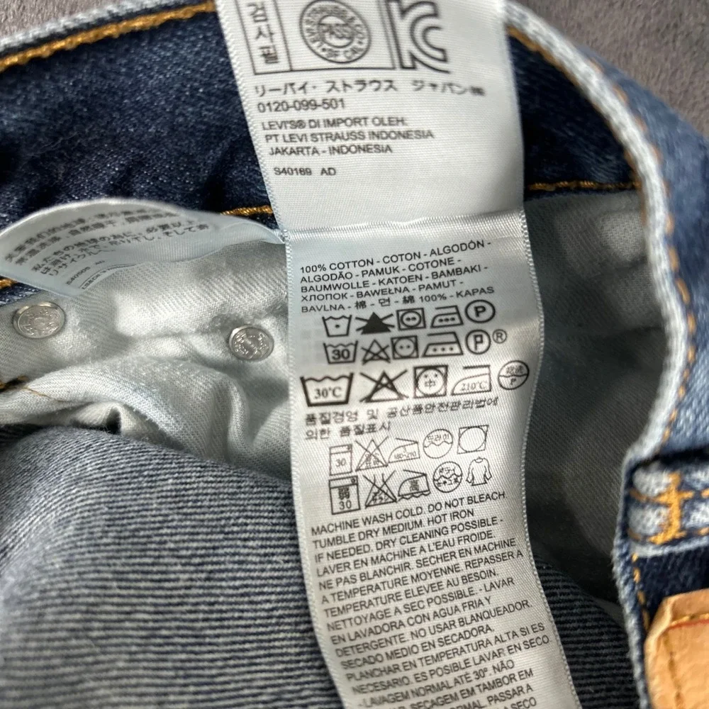 Levi's 505 Regular Fit Jeans Mens 38x34 Blue Medium Wash Straight Leg Denim
